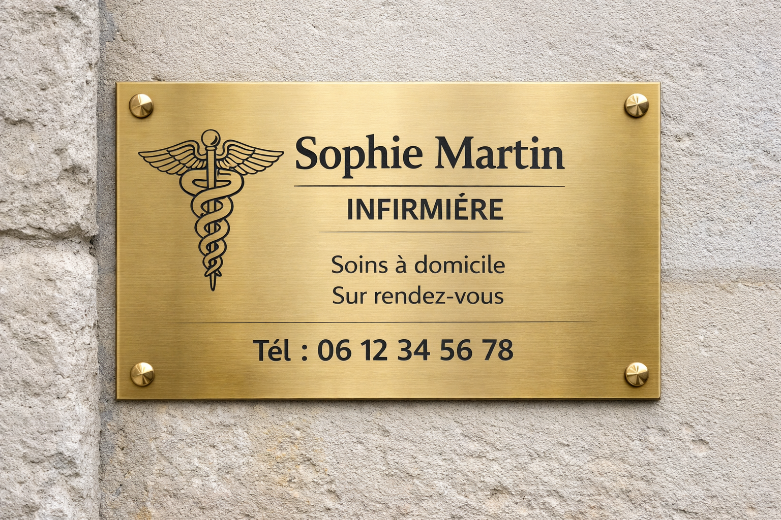 Plaque avec logo