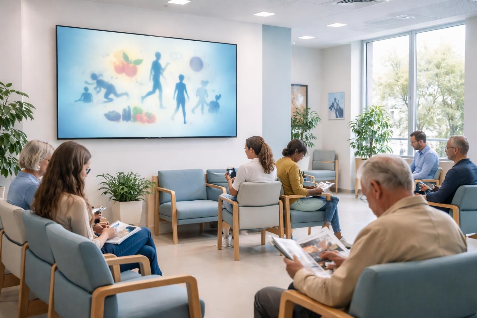 découvrez notre écran de projection spécialement conçu pour les salles d’attente médicales, idéal pour diffuser des messages de prévention santé clairs et efficaces.