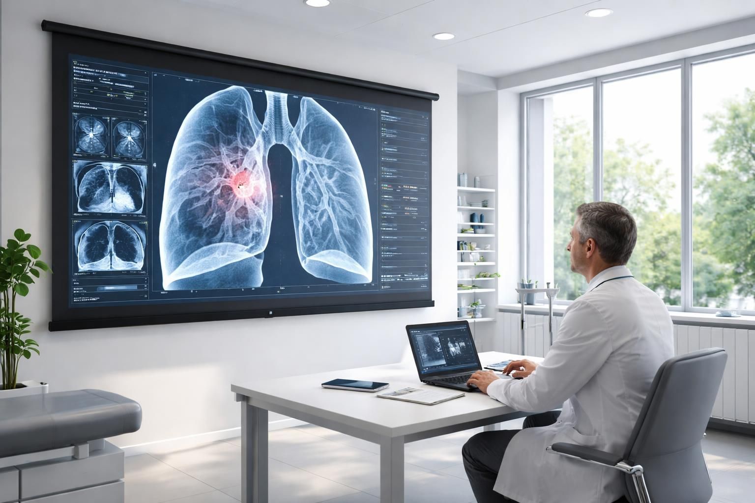 découvrez comment maîtriser les reflets sur un écran de projection médical en salle lumineuse pour des images claires et précises, améliorant ainsi le diagnostic et la présentation.