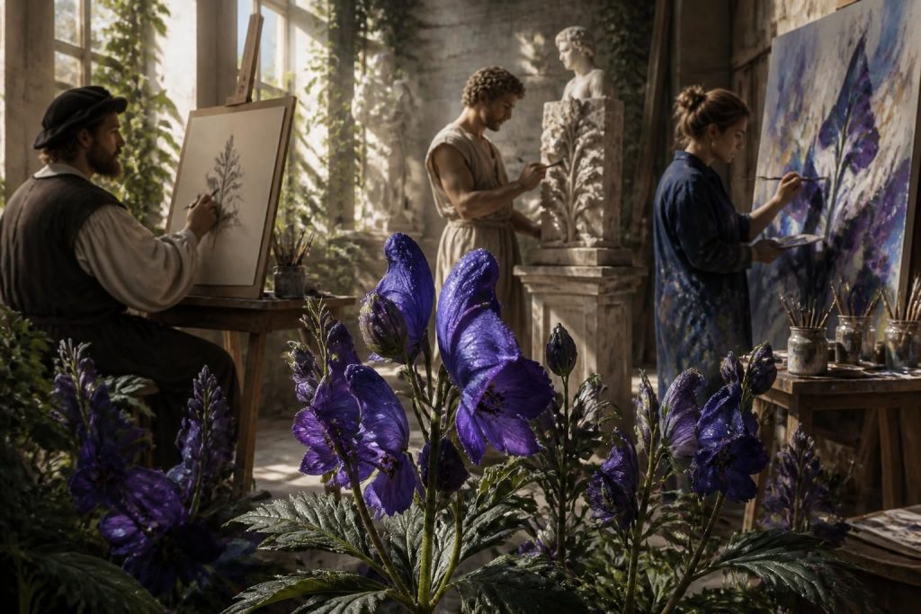 découvrez comment l'aconit, plante mystérieuse et fascinante, a inspiré les artistes à travers les siècles, mêlant nature, mythes et création artistique.